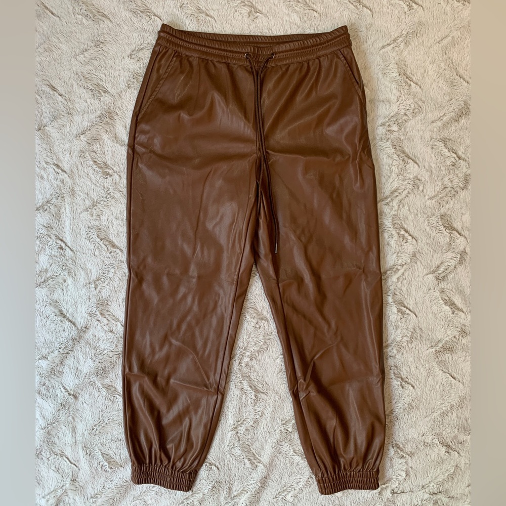 A New Day - Faux Leather Joggers